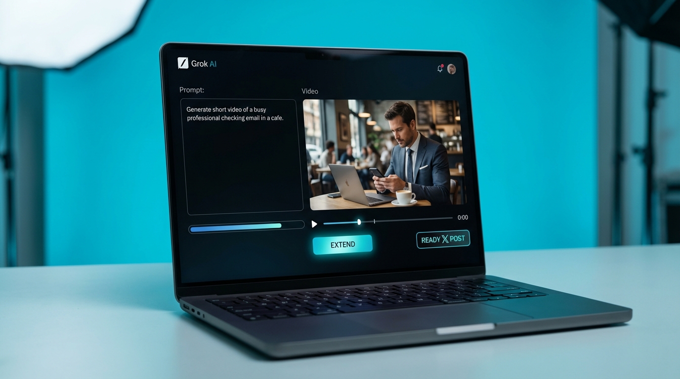 Grok AI generates short videos from text or images