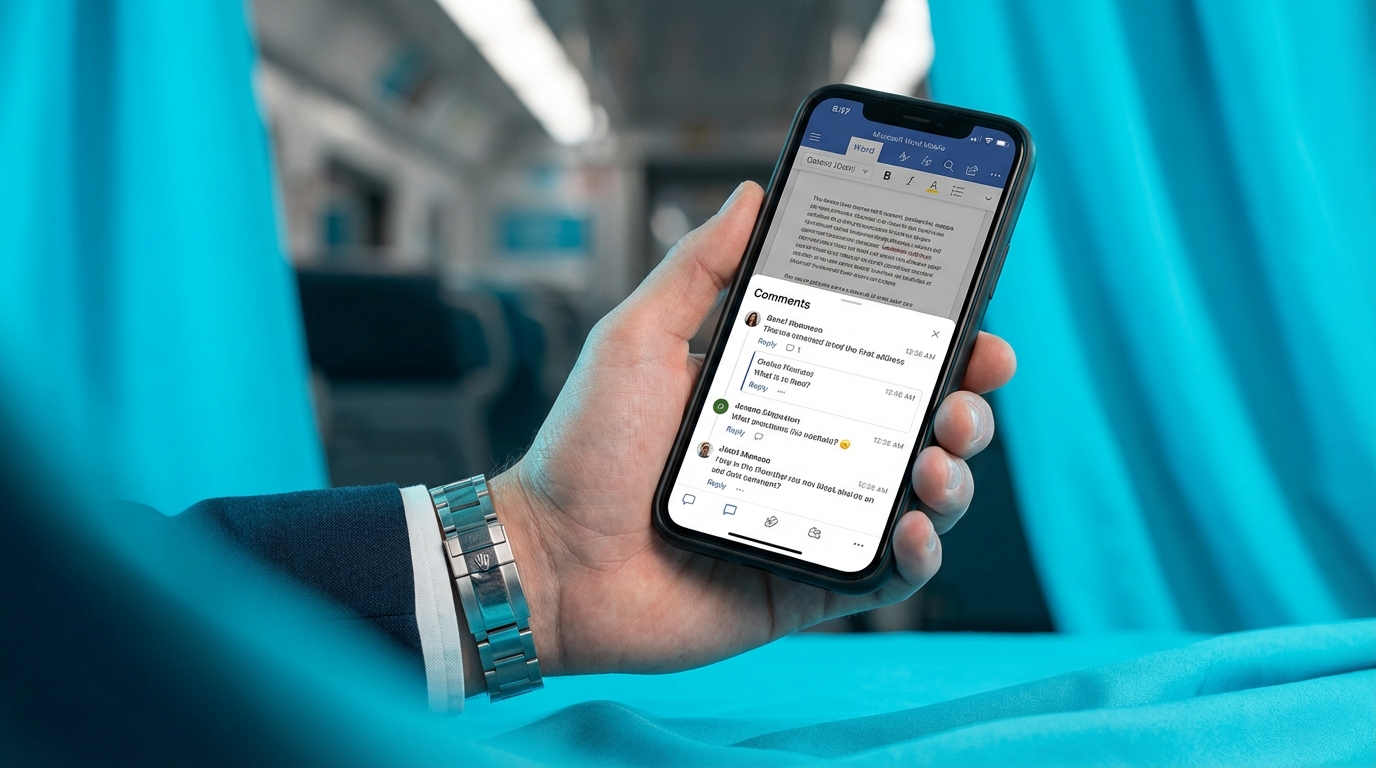 Microsoft redesigns document comments for iPhone apps