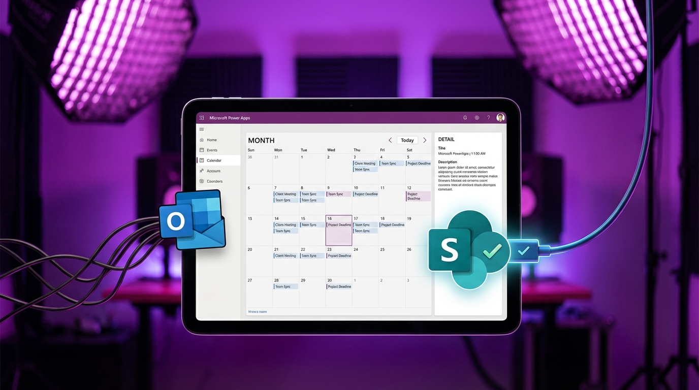 Power Apps calendar template bypasses manual layout for custom scheduling apps