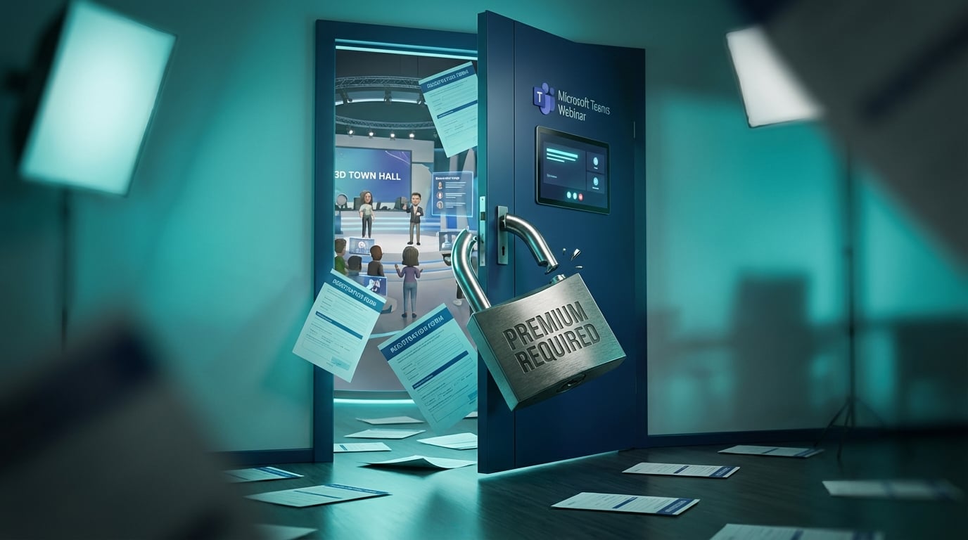 Microsoft shifts Premium webinar and town hall features to standard Teams Enterprise