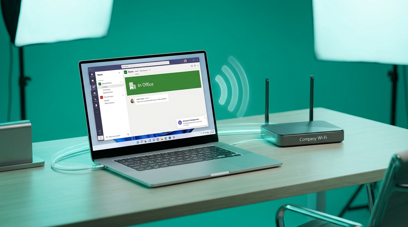 Microsoft Teams detects staff on office Wi-Fi