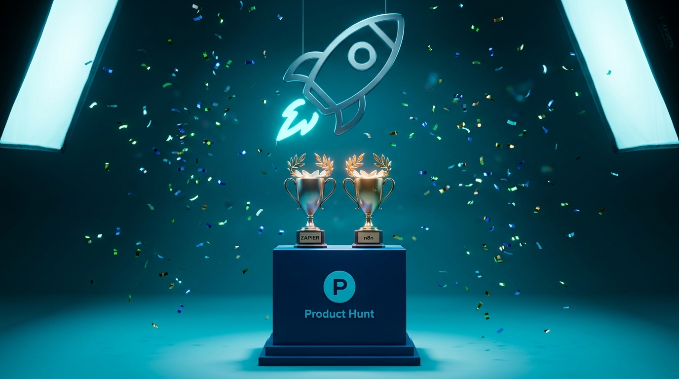Product Hunt picks Zapier and n8n as top AI workflow tools