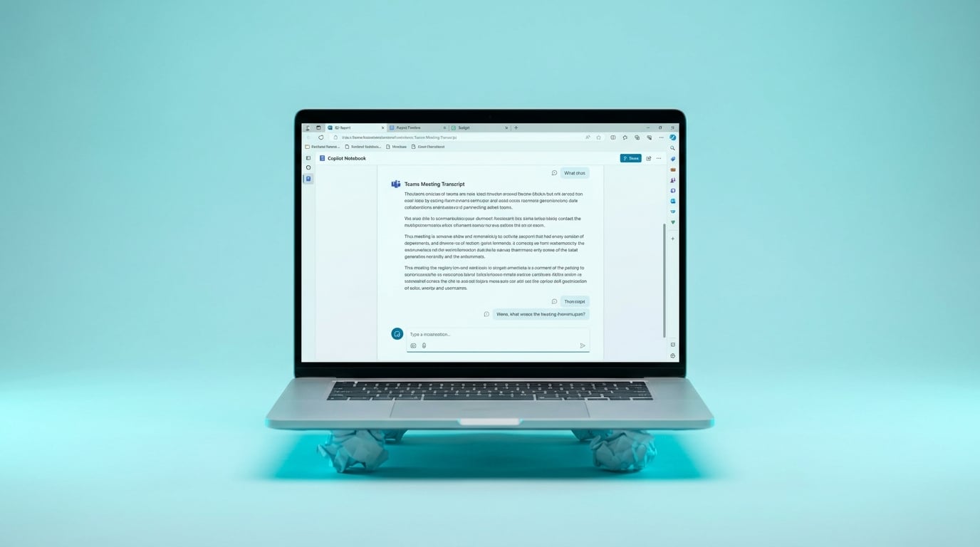 Teams meetings can become sources inside Copilot Notebooks