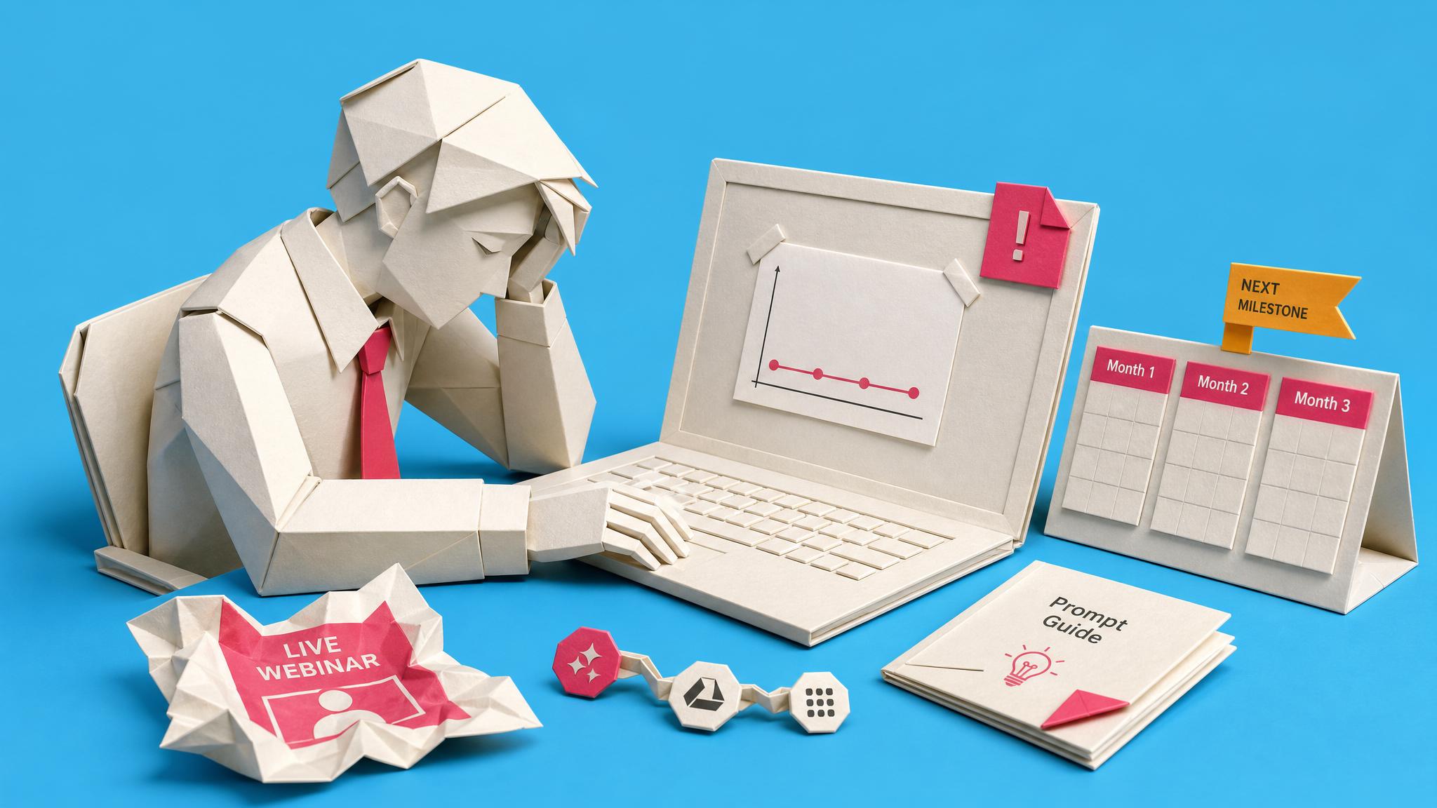 Problem scene for Accidental Copilot adoption lead: champion, team lead, or department manager made accountable for adoption in a 50-1000 person company