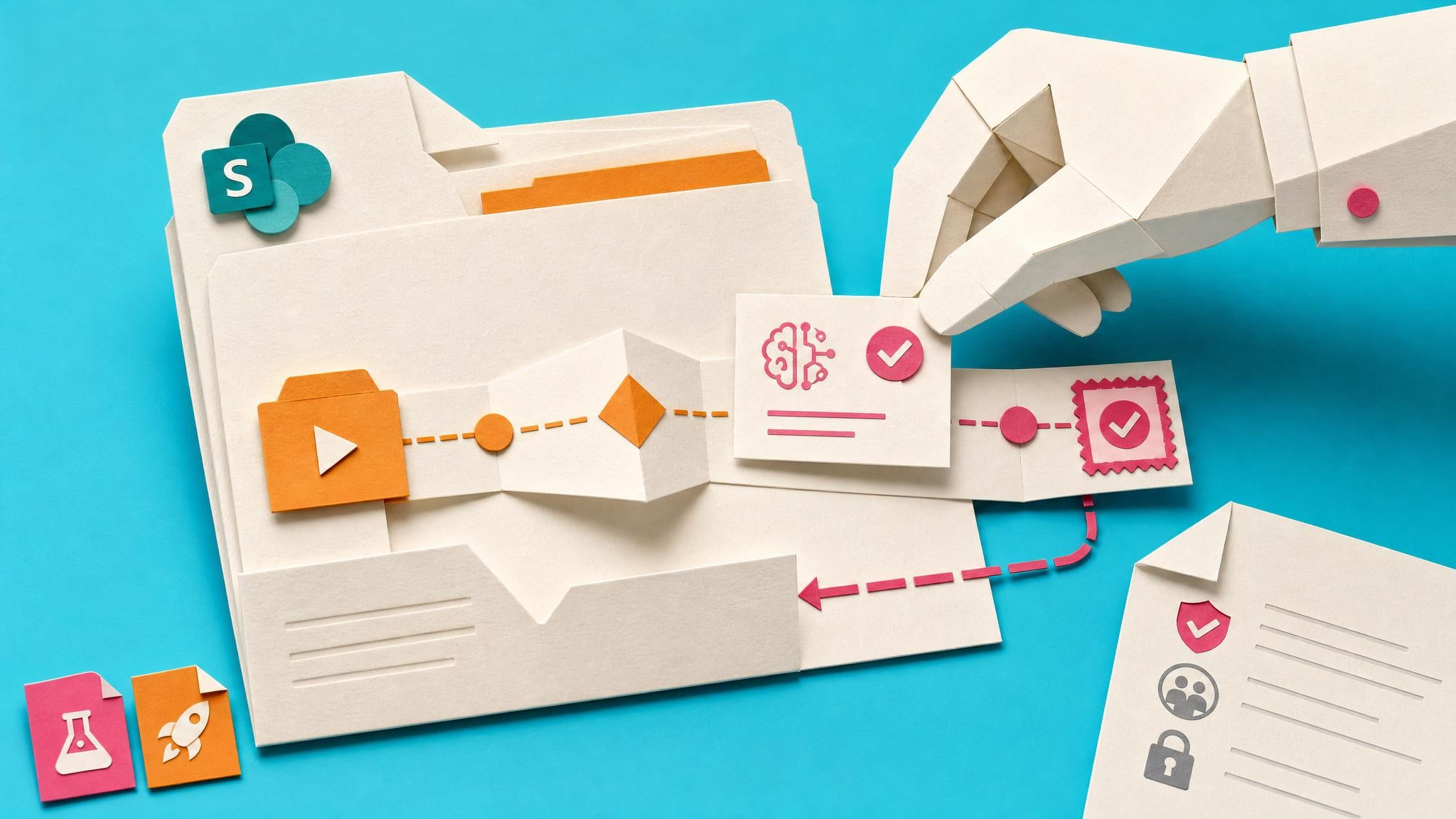 New Copilot Studio designer shown handling contract approvals with AI clause checks